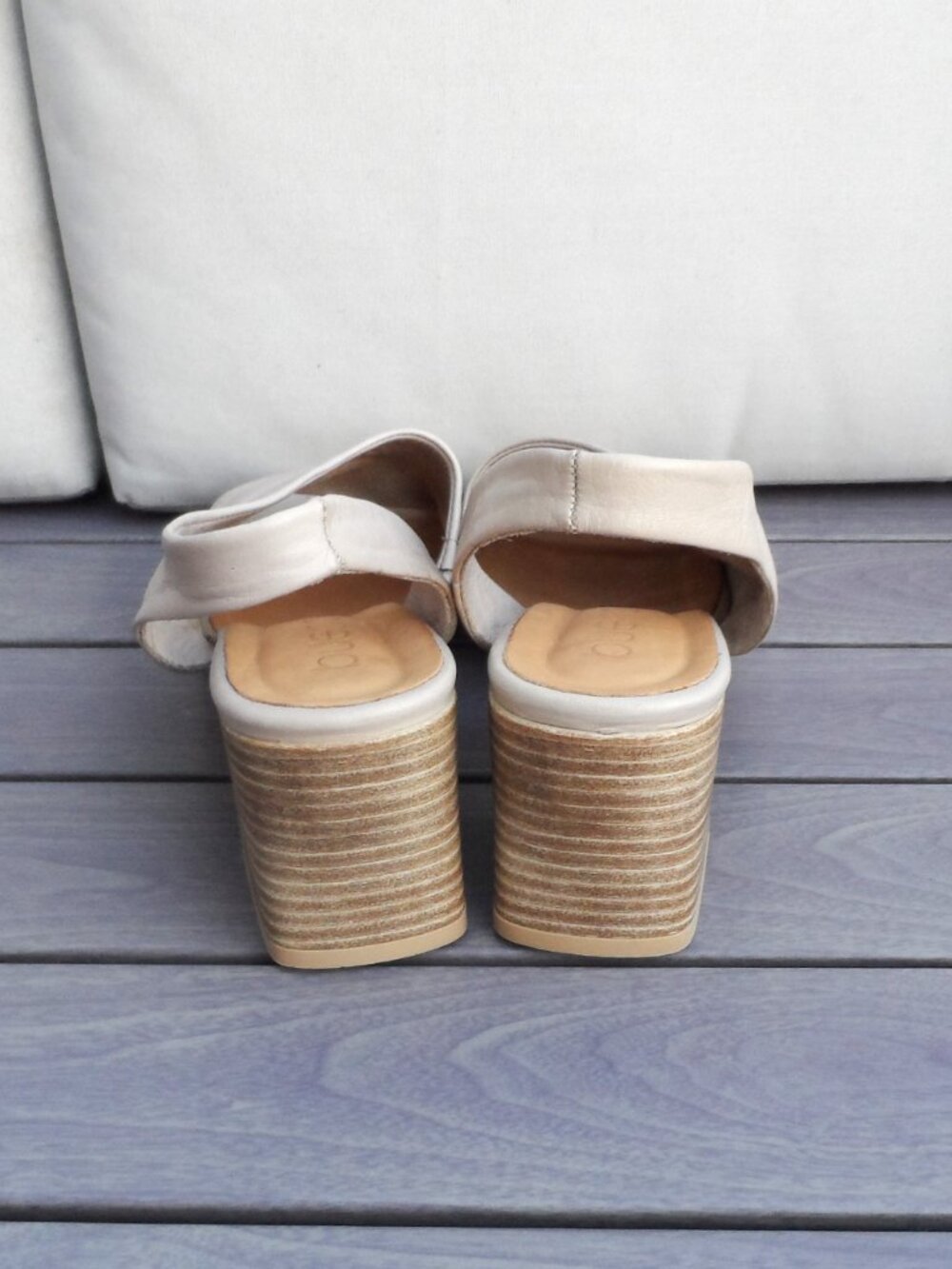 Bueno- slingback light beige sandals sz., 9 - Picture 2 of 11